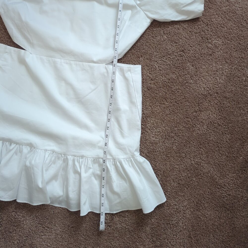 Veronica Beard Iker White Mini Dress Size 12 - Picture 10 of 14